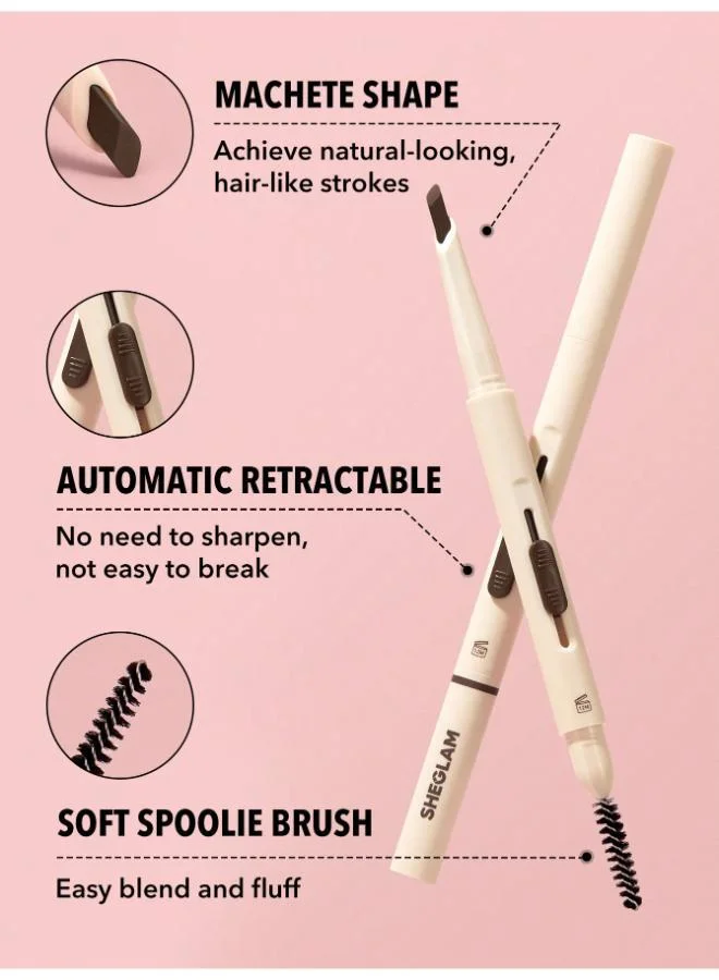 SHEGLAM SHEGLAM Better Brows Long Lasting Eyebrow Pencil-Taupe