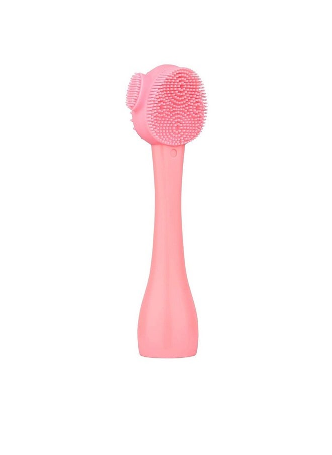 SYGA Face Cleasing Brush Silicone Face Scrubber Exfoliating Wash Brush Dual Face With Flexible Spatula Nose Cleaning Cream Applicator Mask Collector Great for Face Clean Care and Make Up- Pink - pzsku/ZDAC7FE6869B25FAE925DZ/45/_/1738306476/8ff0d627-bc2b-42e7-abd9-2753cdc940ad