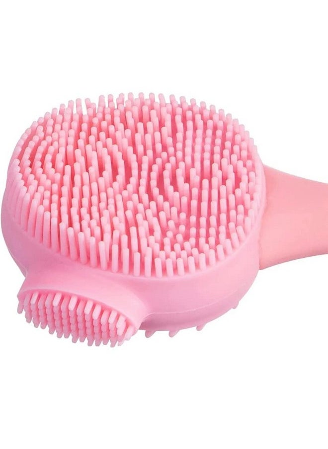 SYGA Face Cleasing Brush Silicone Face Scrubber Exfoliating Wash Brush Dual Face With Flexible Spatula Nose Cleaning Cream Applicator Mask Collector Great for Face Clean Care and Make Up- Pink - pzsku/ZDAC7FE6869B25FAE925DZ/45/_/1738306481/e917874a-c798-4392-9485-ba26427979d7