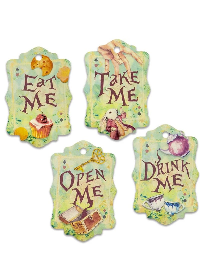 50pcs cardstock paper Gift Tags cards Favor Tags (Eat Me)  drink me - Image 1