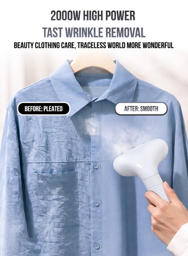 SONASHI Garment Steamer – Mechanical Control with 11 Fabric Levels | 1.8L Water Tank, Steam Flow 33–39g/min | Heat-Resistant Handle, Auto Power Off & Overheat Protection | ABS Hanger, PVC Steam Hose, Extendable Aluminium Pole | 1.8 L 2000 W SGS-321N White - Image 5