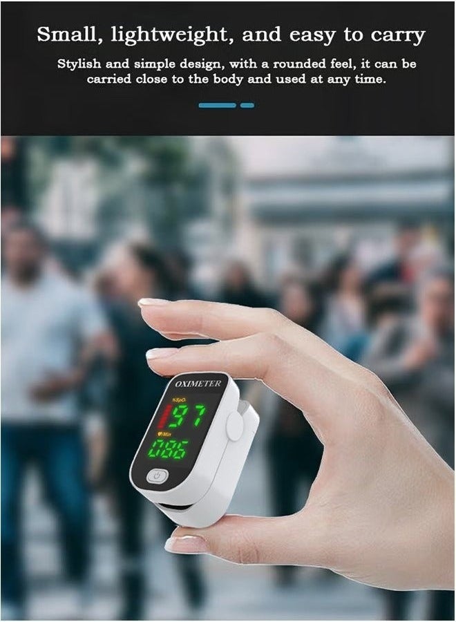 Oximeter The finger-clip pulse oximeter is a portable medical monitoring device suitable for adults and children. It clearly displays blood oxygen saturation and heart rate readings on an LED screen, making it an ideal choice for home self-monitoring, sports and fitness, and travel. - Image 3