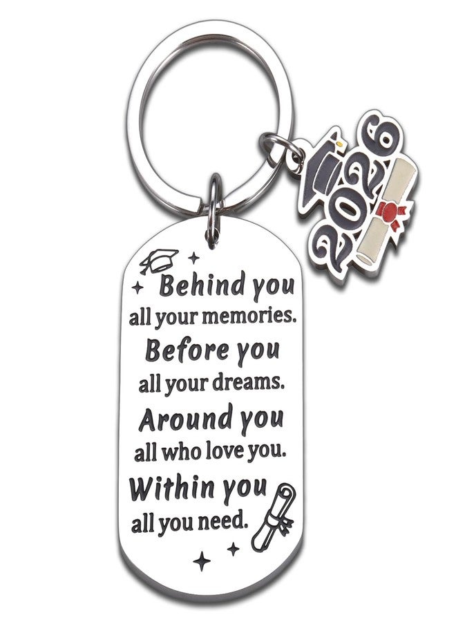 Perleddom College Graduation Gift for Girls Class of 2026 Keychain Gifts for Her Him Graduation Decorations Senior Night Gifts for Girls Senior 2026 Gift for Her Him College Graduate Present for Daughter Son - Image 1