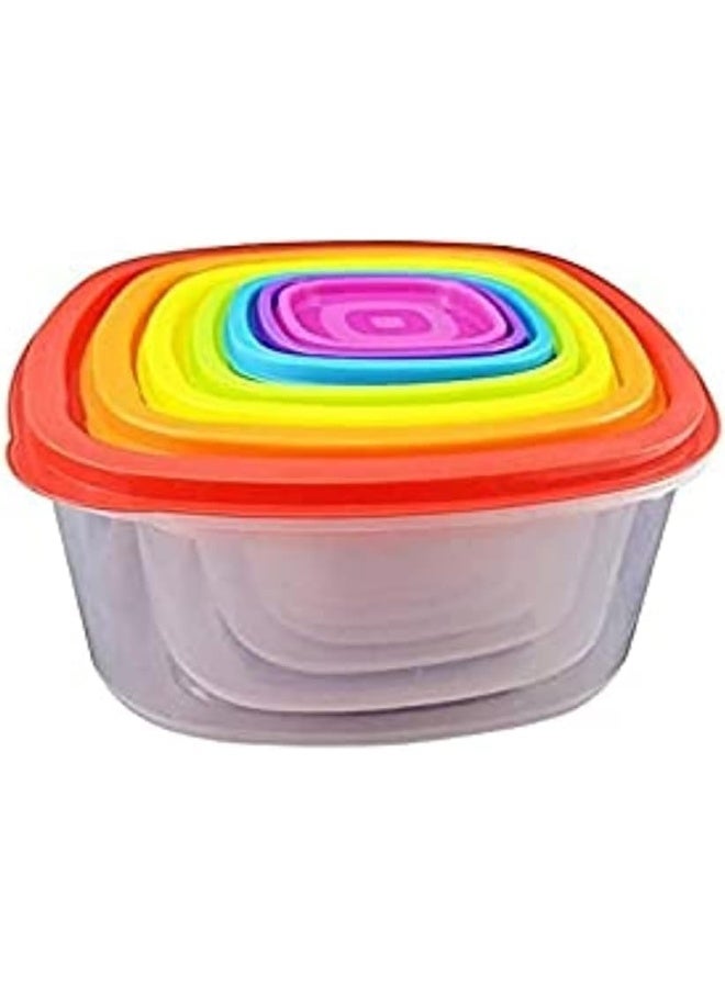 SAQOWARE Alsaqer 7 Pcs Plastic Food Container | Kitchen Storage Containers | Pantry Kitchen Organizer Containers with Lids Perfect for Cereal, Flour or Sugar Storage Air Tight, Freezer Safe, BPA-Transparent - Image 4