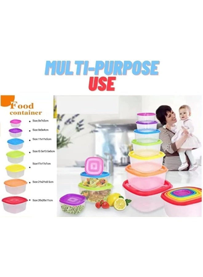 SAQOWARE Alsaqer 7 Pcs Plastic Food Container | Kitchen Storage Containers | Pantry Kitchen Organizer Containers with Lids Perfect for Cereal, Flour or Sugar Storage Air Tight, Freezer Safe, BPA-Transparent - Image 5