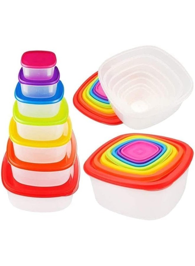 SAQOWARE Alsaqer 7 Pcs Plastic Food Container | Kitchen Storage Containers | Pantry Kitchen Organizer Containers with Lids Perfect for Cereal, Flour or Sugar Storage Air Tight, Freezer Safe, BPA-Transparent - Image 2