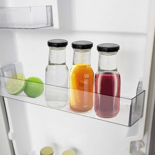 Pure Source India Milk, Water And Juice Glass Bottle With Air Tight Black Cap - 200 Ml (Transparent) (2 Pcs) - Image 5