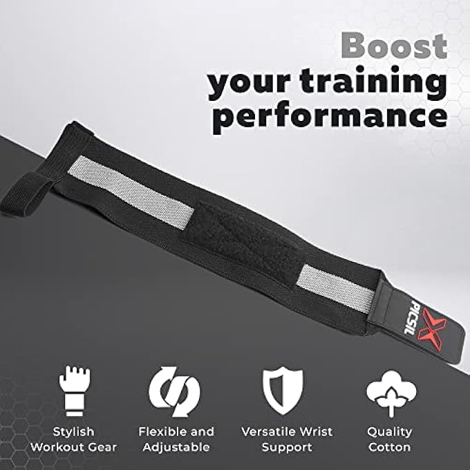 PICSIL Cross Training Wrist Wraps, Strong Wrist Support With Thumb Loop, Flexible Wrap Made Of Stretch Cotton, Ideal For Weightlifting, Boxing, Workout, For Men And Women - Image 5