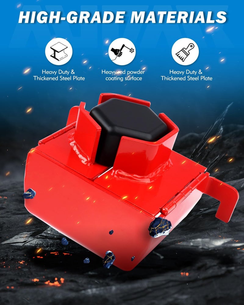 Aupar Heavy-Duty Trailer Lock - Patented Design for 2 5/16" Couplers - Red - Image 4