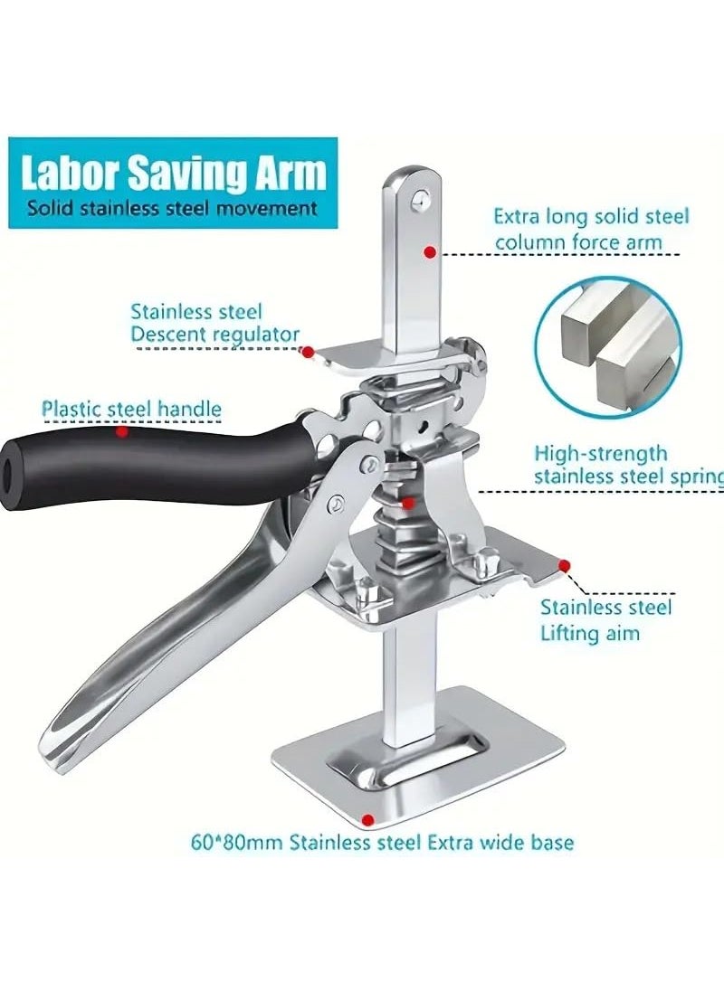 Jorex Mart Jorex Mart Arm Tool Lift Hand Jack Labor Saving ArmFurniture Lift Improved Arm Hand lifting Tool Door Panel Lifting Cabinet Jack Pack of 1 Design 4  - Image 3