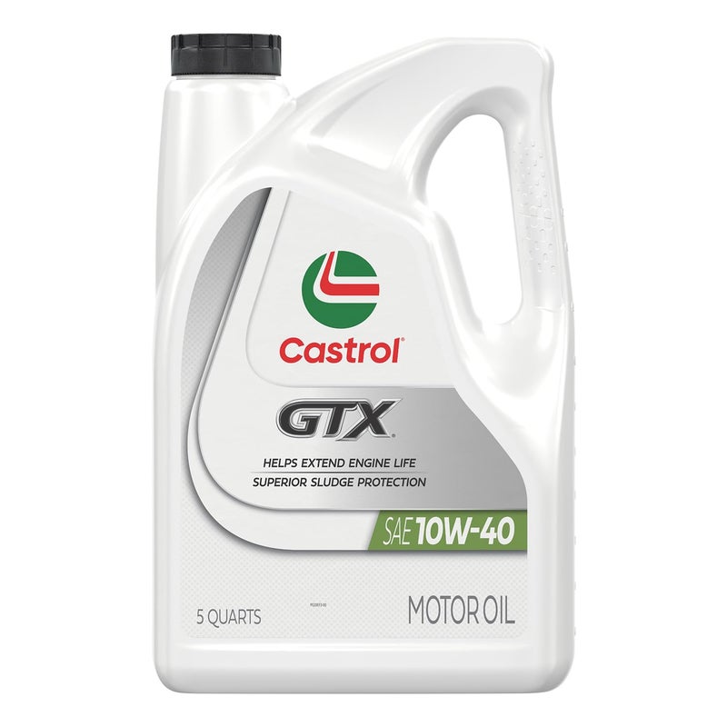 Castrol GTX 10W-40 Conventional Motor Oil, 5 Quarts - Image 1