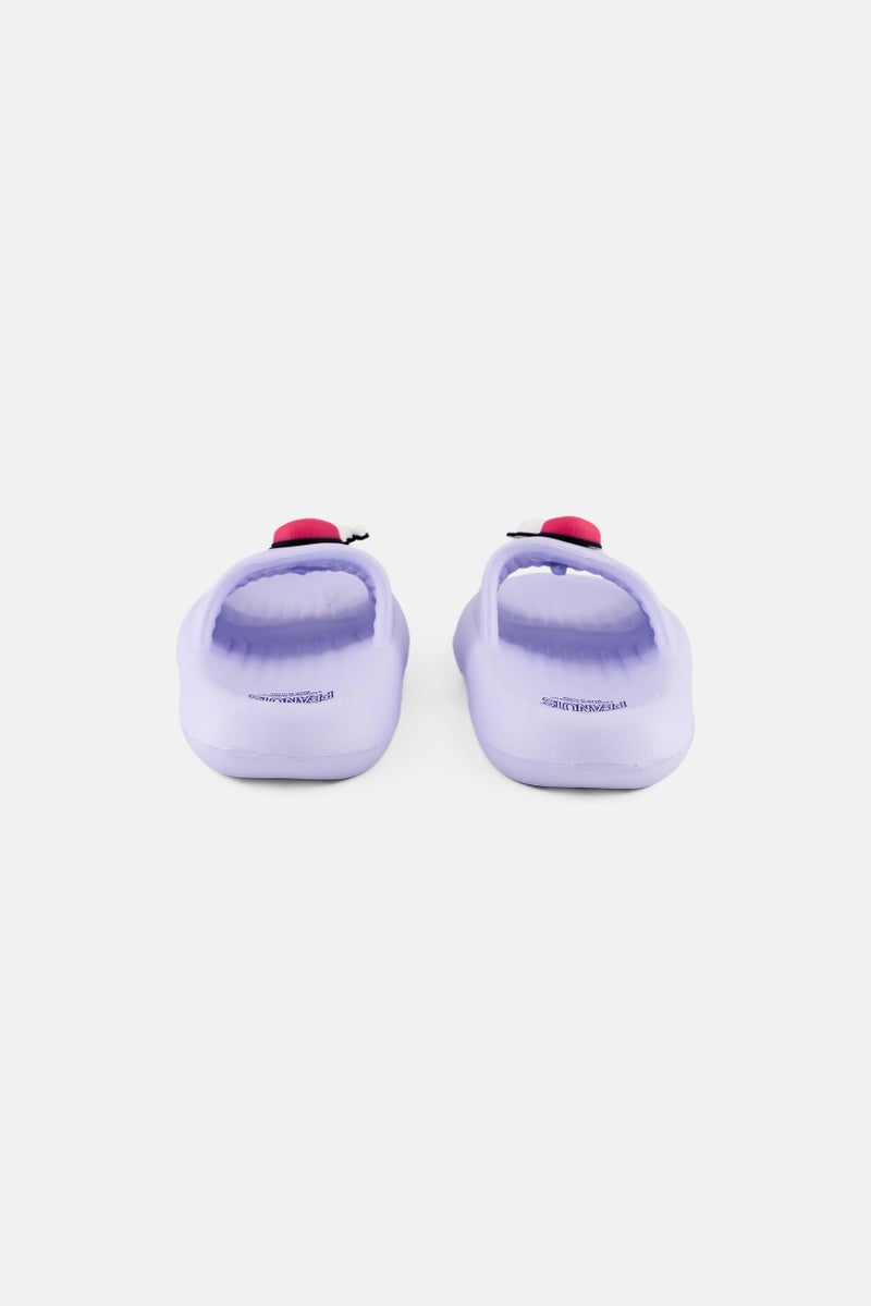 Peanuts Toddlers Girl Slip on Slides, Lavender - Image 4
