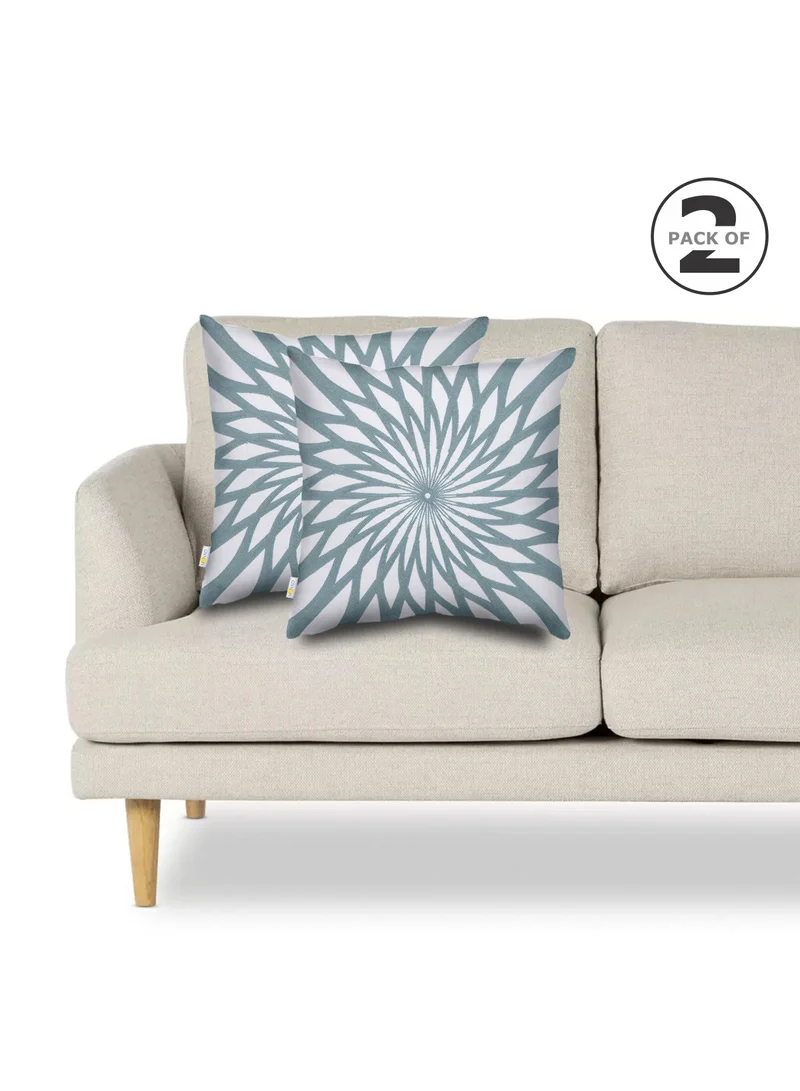 Donetella 2 Piece Embroidered Cushion Cover (45X45 cm) without filler Grey
