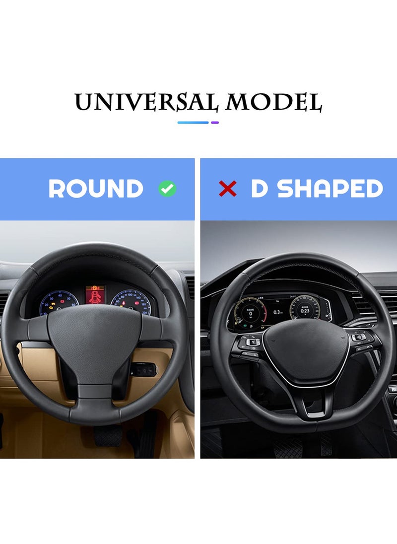 Agc - AGC Steering Wheel Cover for Cars, SUVs, and Trucks – Anti-Slip, Heat-Resistant, Soft Fabric, All-Season Protection for Round Steering Wheels 38cm ST-10184 Brown - Image 1