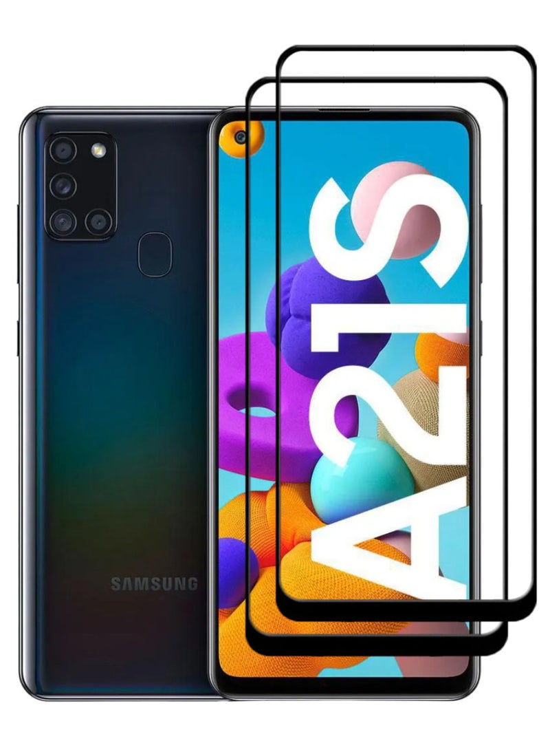 ACLIX 2 Pieces Antistatic ESD Dustproof Premium Quality High Definition Tempered Glass Screen Protector Designed For Samsung Galaxy A21s - Image 1