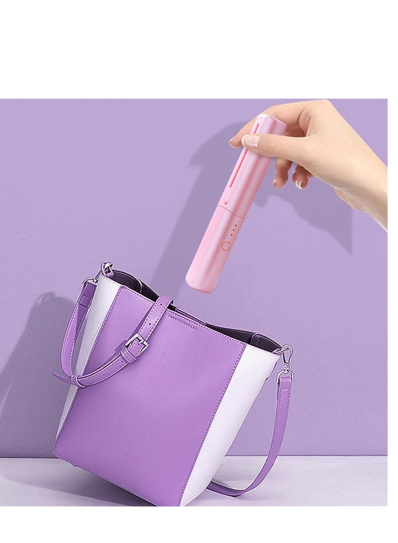 Mini Hair Straightening Comb, USB Rechargeable Negative Ion Hair Straightening Brush, Anti Scald Ceramic Hair Care Brush, Wet and Dry Curly Hair Straightening Brush for Men and Women - Image 4