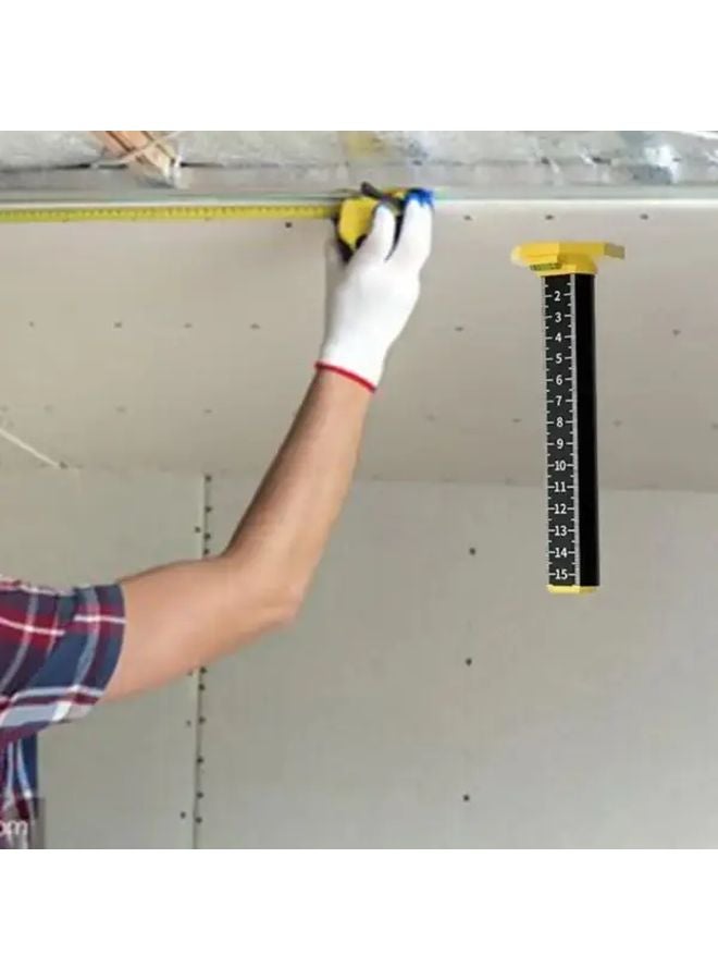 Black Heavy Duty Magnetic Leveling Ruler Alloy with cm Inch Scale for Ceiling Installation Plastering Carpentry - Image 2