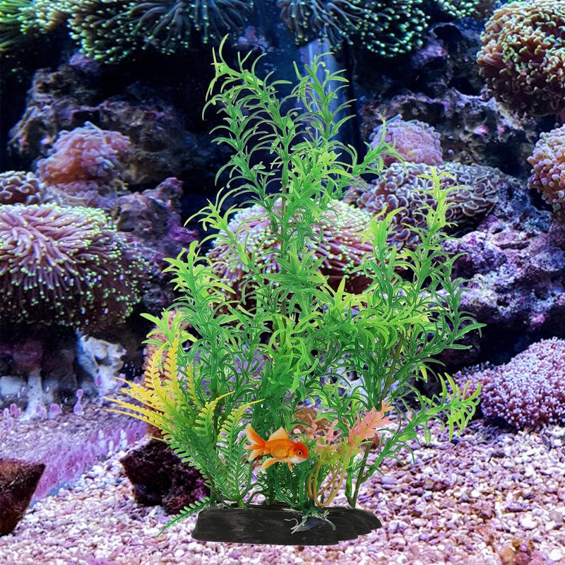 نباتات مائية اصطناعية واقعية لتزيين أحواض أسماك المياه العذبة والسلاحف - Image 5