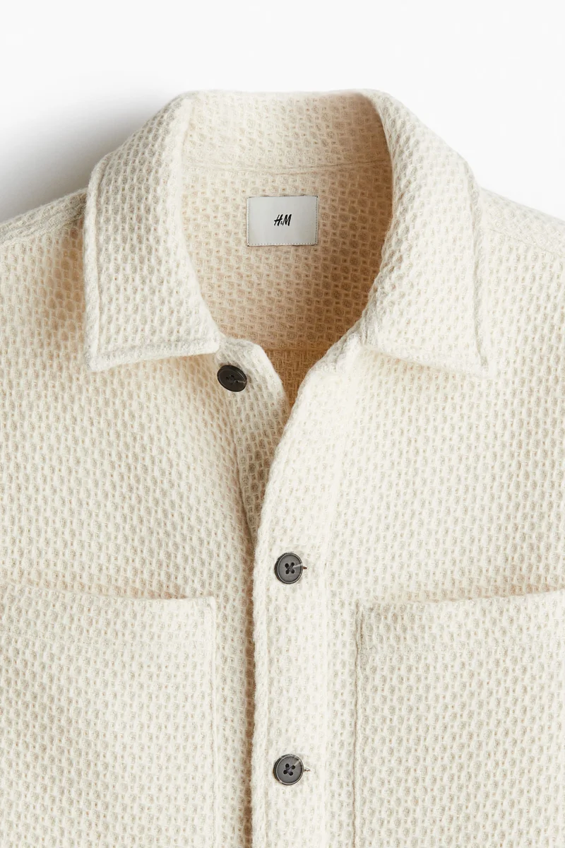 H&M Regular Fit Waffled Overshirt