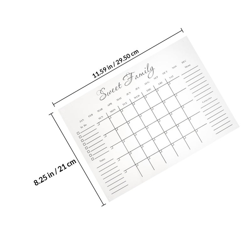 Acrylic Weekly Planner Writing Board Desktop Memo Reusable Wall Mount for Students Office - Image 3