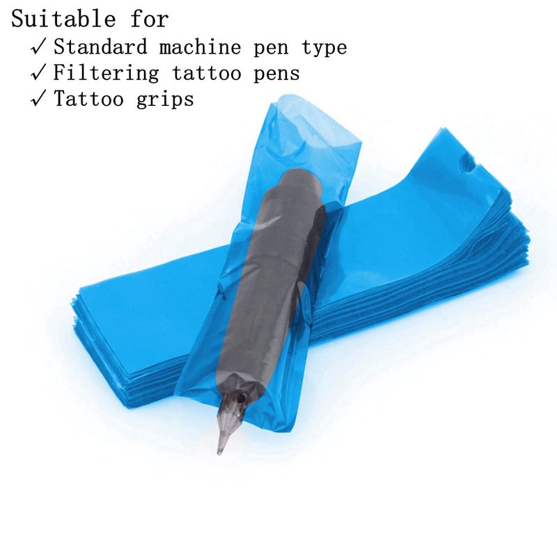 KingWei Machine Pen Covers,KingWei 200Pcs 1.8x4.7 Inch Size Disposable Machine Pen Bags Machine Pen Hand Grip Sleeves (Blue) - Image 4
