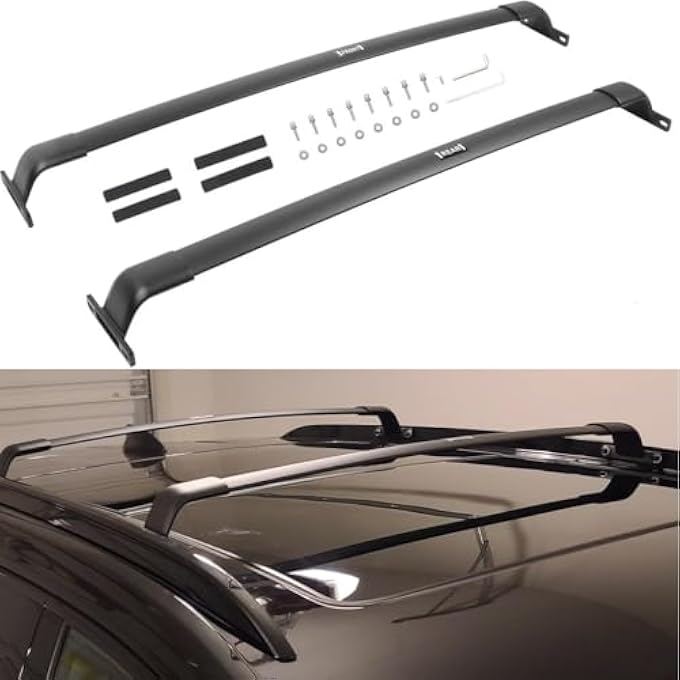 rayihni Aluminum Luggage Rack for Cadillac XT6 2020-2023 Roof Rack Cross Bars Rail Cargo Carrier Black - Image 2