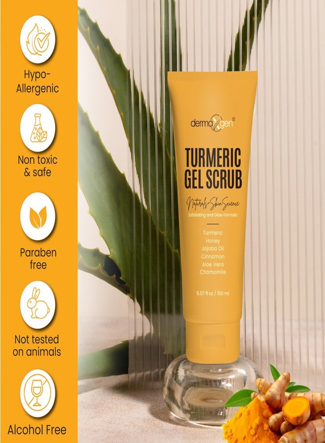 dermaxgen Turmeric Gel Scrub - Exfoliate, Brighten, and Refresh Your Skin with Turmeric. Achieve a Smooth, Radiant Complexion by Removing Dead Skin Cells and Impurities for a Natural Glow - Image 2