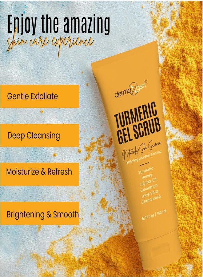 dermaxgen Turmeric Gel Scrub - Exfoliate, Brighten, and Refresh Your Skin with Turmeric. Achieve a Smooth, Radiant Complexion by Removing Dead Skin Cells and Impurities for a Natural Glow - Image 4
