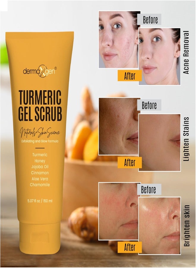 dermaxgen Turmeric Gel Scrub - Exfoliate, Brighten, and Refresh Your Skin with Turmeric. Achieve a Smooth, Radiant Complexion by Removing Dead Skin Cells and Impurities for a Natural Glow - Image 5