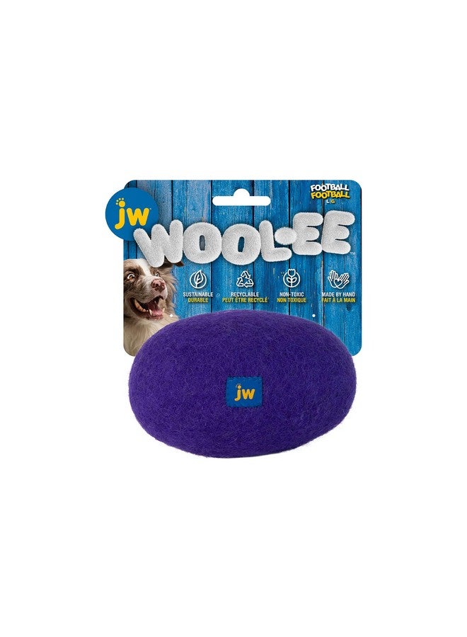 JW Wool-EE Football Handmade Wool All Natural Dog Toy for Fetch - Image 1