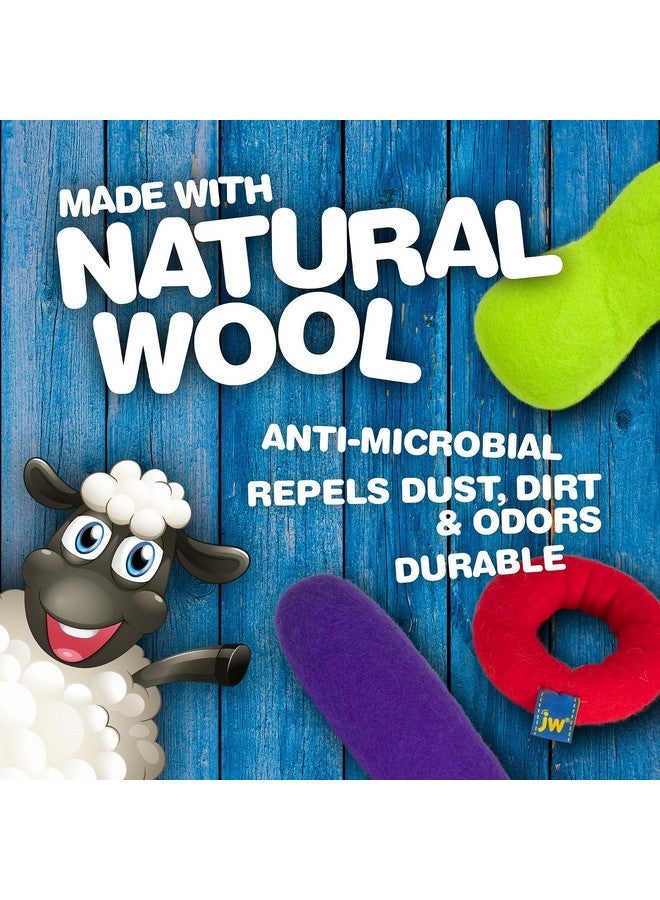 JW Wool-EE Football Handmade Wool All Natural Dog Toy for Fetch - Image 4
