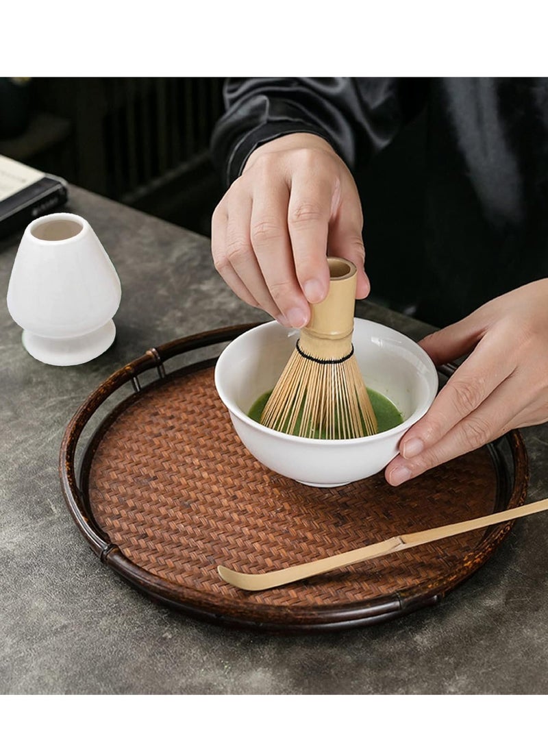 Arabest Traditional Matcha Tool, Bamboo Matcha Set with Tea Whisk, Hooked Scoop and Ceramic Whisk Holder, Perfect Matcha Kit for Matcha Tea Ceremony (Green)  - Image 4