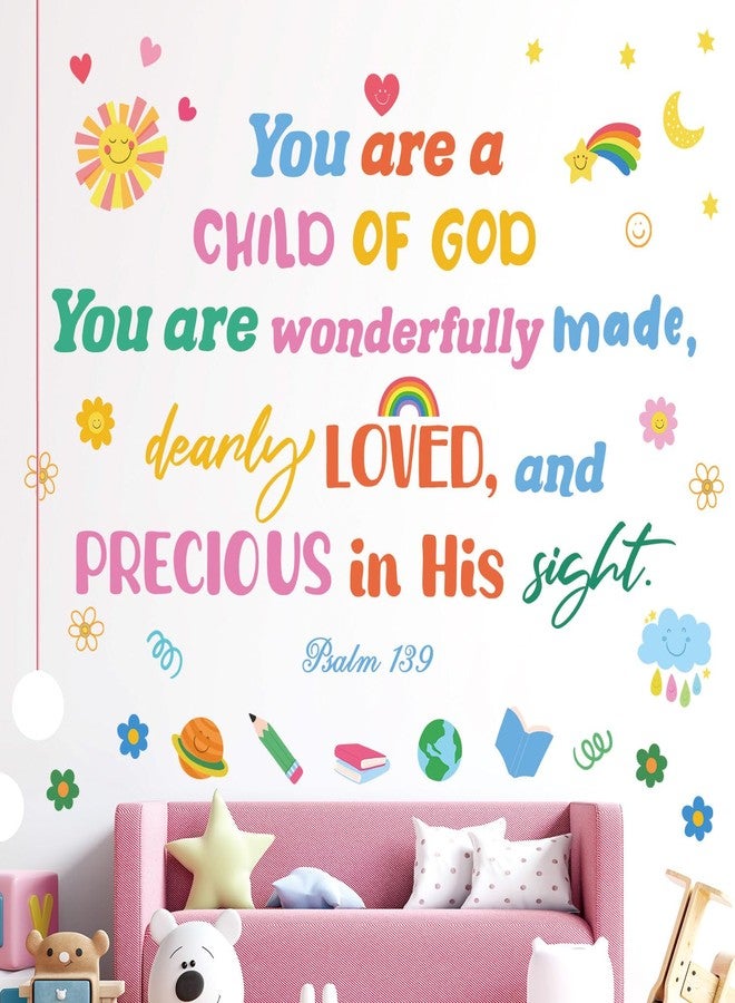 DECOWALL DS6-8085 Bible Quote Wall Stickers Decals Kids Inspirational Christian Vinyl Home Bedroom Religious Room Living Scripture Art God Prayer - Image 1