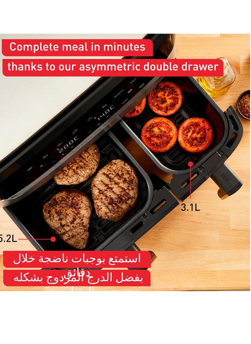 دوتس - دوتس قلاية هوائية مزدوجة 2700 واط، 8.3 لتر، اسود - FRA-D502 - Image 1