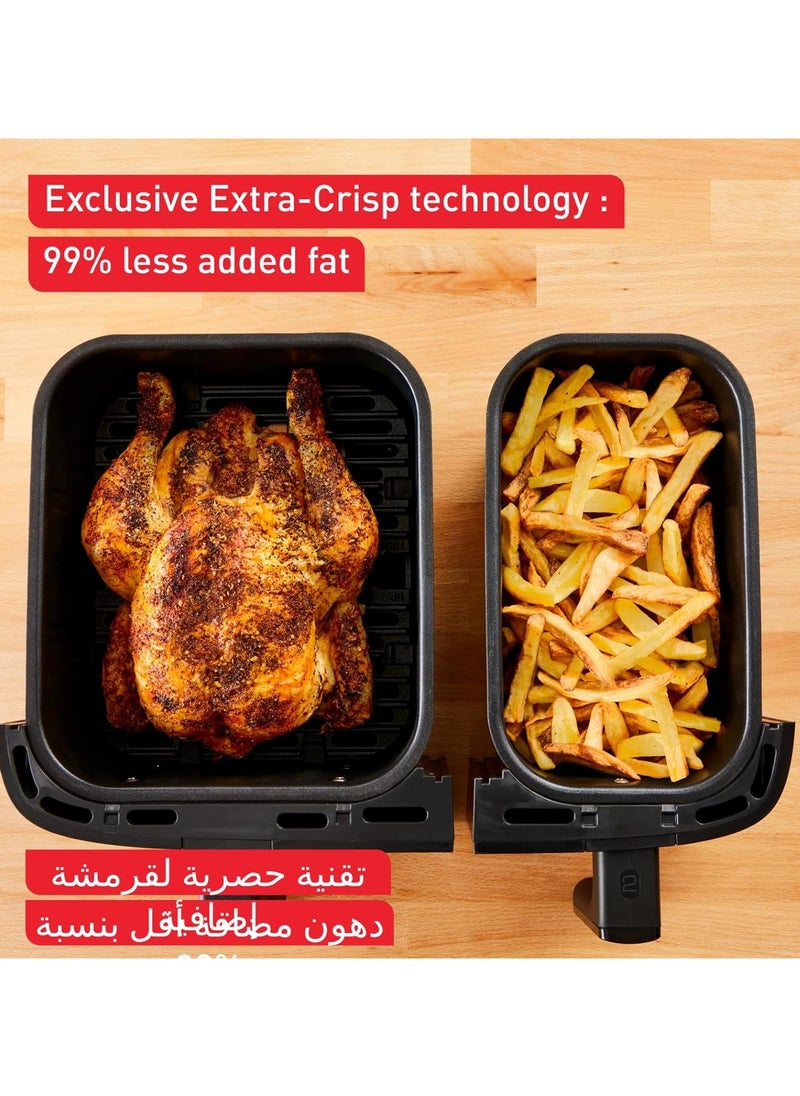 دوتس - دوتس قلاية هوائية مزدوجة 2700 واط، 8.3 لتر، اسود - FRA-D502 - Image 1