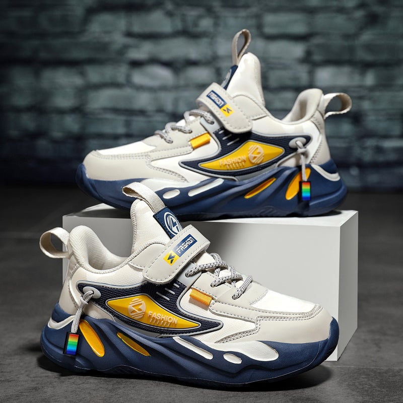 Boys Fashion Anti-Slip Sneakers Autumn Winter 1876 beige 