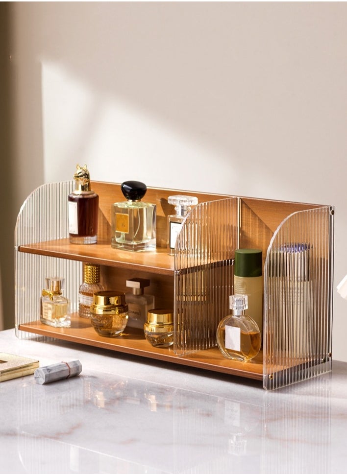 XiuWoo - Nordic Modern Style Multifunctional Acrylic Dressing Table Desktop Tabletop Storage Rack Skin Care Products Cosmetics Perfume Organizer Rack - Image 1