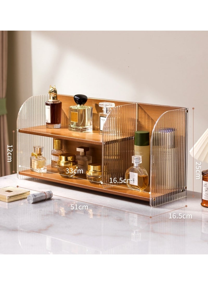 XiuWoo - Nordic Modern Style Multifunctional Acrylic Dressing Table Desktop Tabletop Storage Rack Skin Care Products Cosmetics Perfume Organizer Rack - Image 1