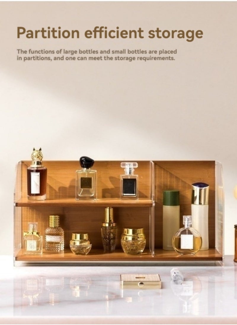 XiuWoo - Nordic Modern Style Multifunctional Acrylic Dressing Table Desktop Tabletop Storage Rack Skin Care Products Cosmetics Perfume Organizer Rack - Image 1