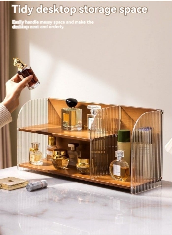 XiuWoo - Nordic Modern Style Multifunctional Acrylic Dressing Table Desktop Tabletop Storage Rack Skin Care Products Cosmetics Perfume Organizer Rack - Image 1
