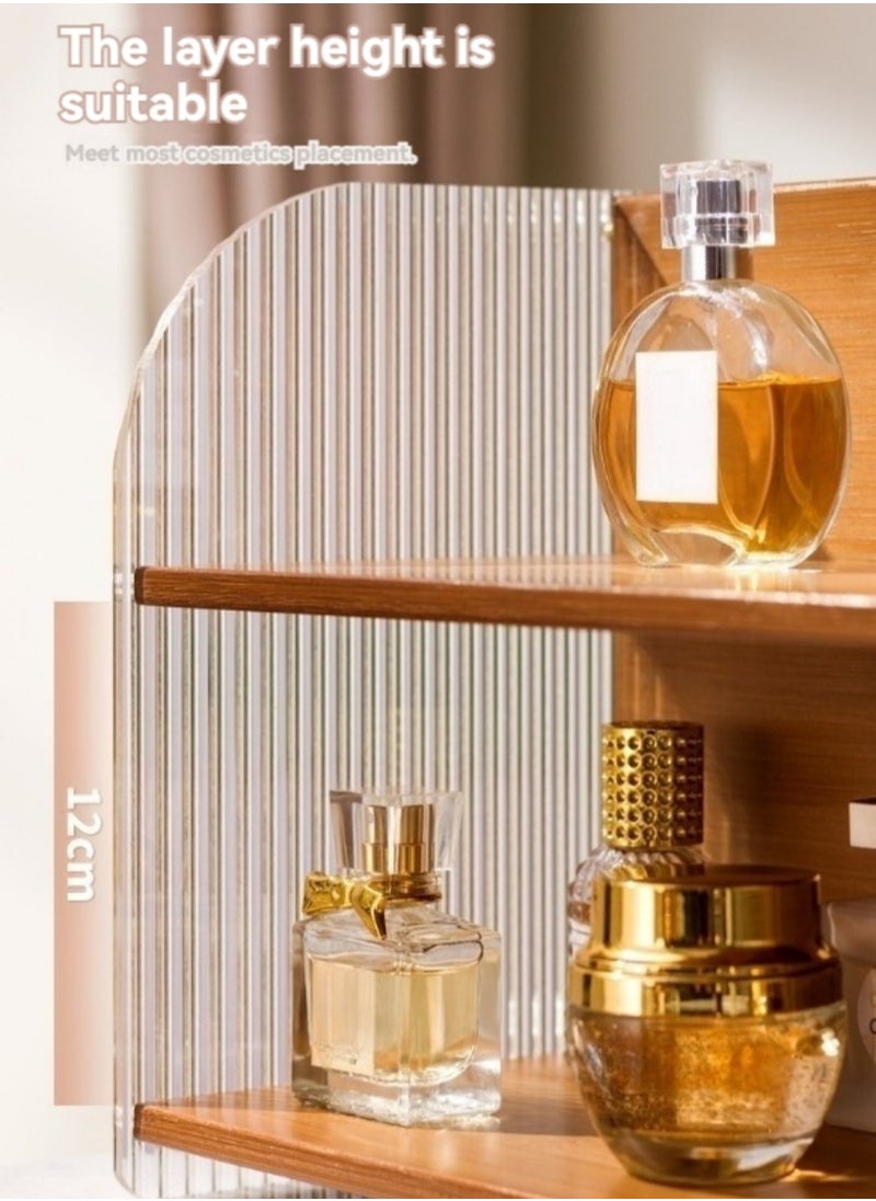 XiuWoo - Nordic Modern Style Multifunctional Acrylic Dressing Table Desktop Tabletop Storage Rack Skin Care Products Cosmetics Perfume Organizer Rack - Image 1