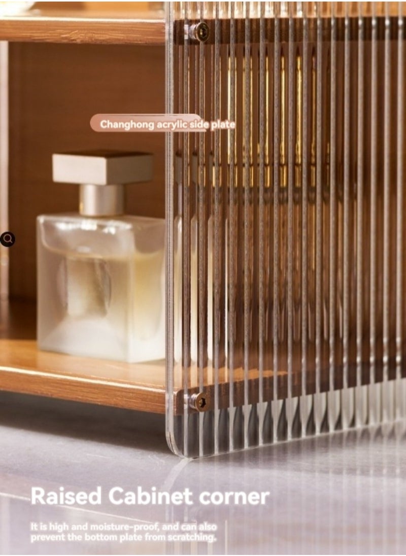 XiuWoo - Nordic Modern Style Multifunctional Acrylic Dressing Table Desktop Tabletop Storage Rack Skin Care Products Cosmetics Perfume Organizer Rack - Image 1