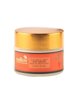 MELLOW Day Cream Dry For Smooth Silky & Healthy Skin Normal To Dry Skin With Aloe Vera Carrot And Sun Protection 50Gm  - Image 2