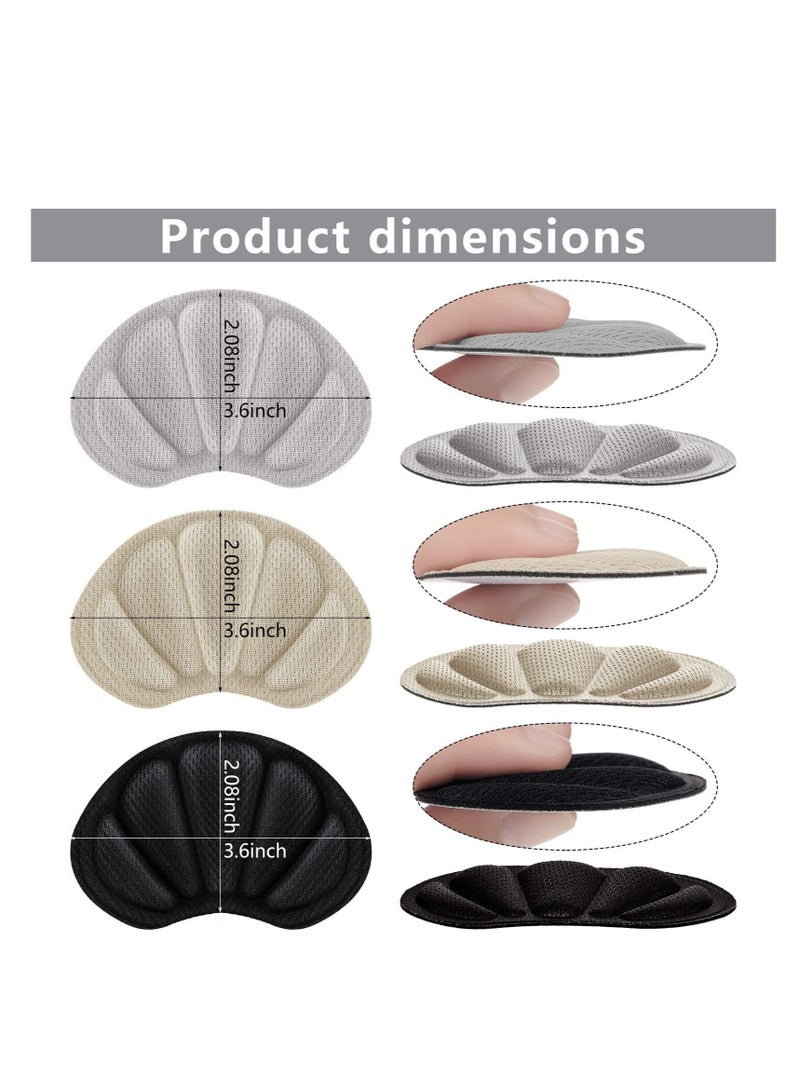 Captaintech Heel Grips Liner Cushions Insole, 12 Pieces Shoes Insert Pads for Loose Too Big Shoes Prevent Rubbing Blisters Slip Filler Improve Shoe Fit and Comfort for Men Women - Image 2