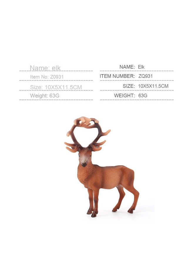 NIBEMINENT Forest Wildlife Model - Creative Children's Cognition Decor of Deer and Reindeer Figurines