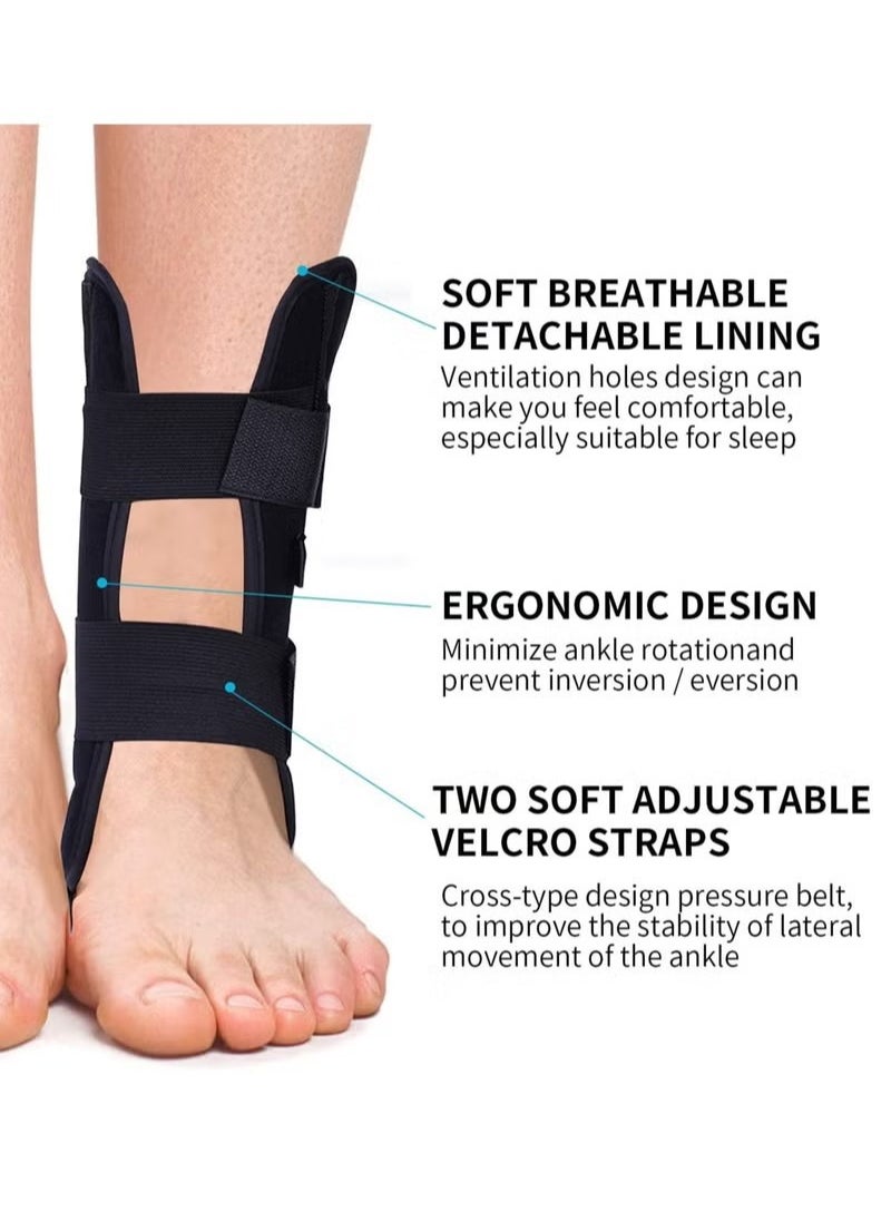 Generic - Adjustable Ankle Support Stabilizer, Fixed Ankle Fracture Splint Ankle Support Brace Care Accessories Protection Corrective Splint for Sprain and Arthritis Recovery - Image 1