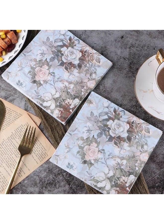 20 Pieces Color Napkins Party Napkin Tissue Printing Napkin Printed Napkins Wedding Napkin Wedding Decoration Tea Party Decorations Disposable Tissue - Image 1