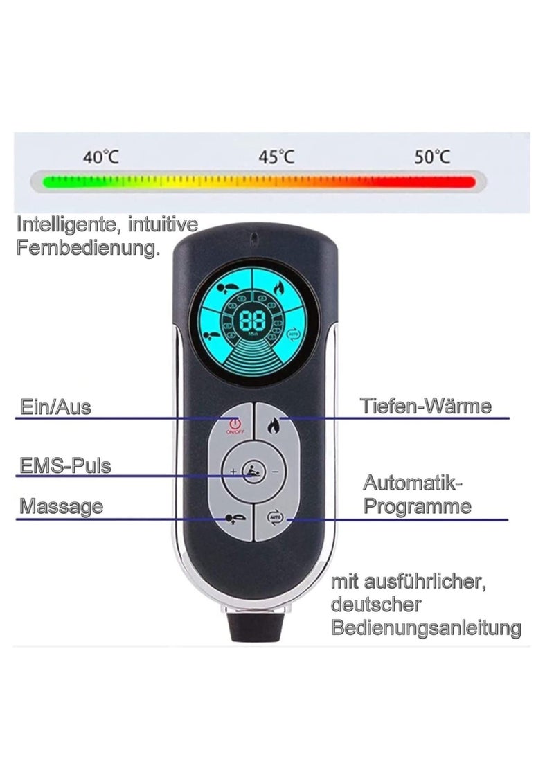 Dynamic Wedge Cervical Traction Device with Heat Therapy – Automatic Multi-Function Adjustable Temperature Neck Pain Relief Stretcher.