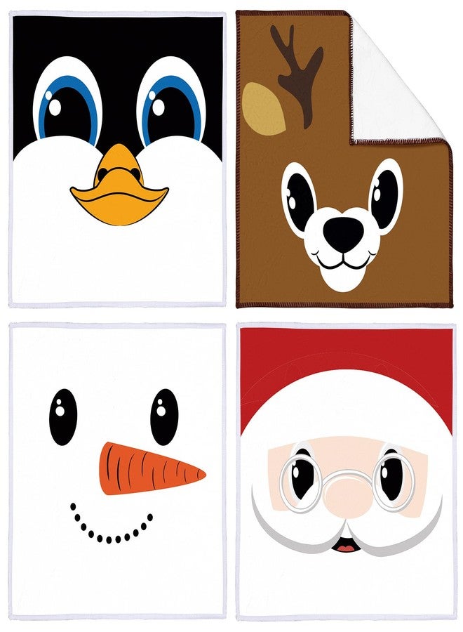 Macarrie 24 Pcs Christmas Hand Towels Christmas Face Towel Santa Snowman Deer Penguin Holiday Dish Cloths for Bathroom Kitchen Decorative Compressed Tablets Xmas Kitchen Travel Washcloths - Image 1