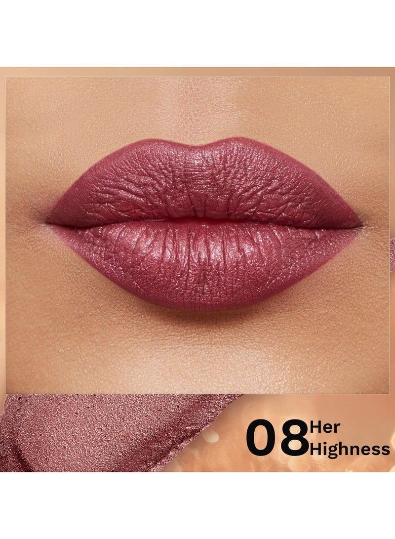 Pilgrim Glitter Lipstick For Women 4.2gm | Dubai Luxe Lifestyle - Chic Haseena Shade | Lipstick Infused with Vitamin E & Olive Oil | Glitter Formula With Matte Finish | Non Drying | All Skin Types - Image 2
